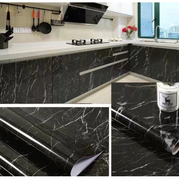 Adesivos de cozinha 3m Resistente a Agua/Óleo/Fogo/Alta Temperatura - Usável em fogão/armário/porta Inovação com Filme