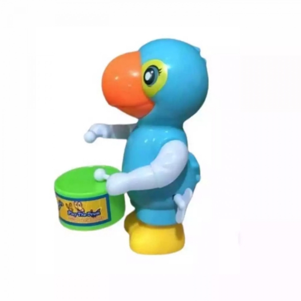 Brinquedo Animais Dino Papagaio Toca Tambor Infantil