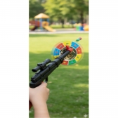Espingarda Brinquedo Mira Lançador Dardos Com Alvo