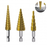 Broca Escalonada 3 Peças Hss Step Drill Bit Set Cone Hole
