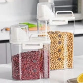 Pote Ração Hermetico Medidor Organizador Acrilico 1 Litro