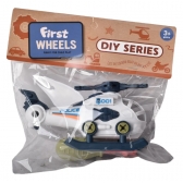 Helicóptero de Polícia Monta e Desmonta DIY - Brinquedo Educativo com Chave