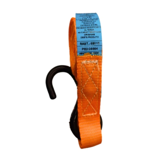 Cinta Catraca 4,5 metros 500kg Carga Amaração Gancho Aço