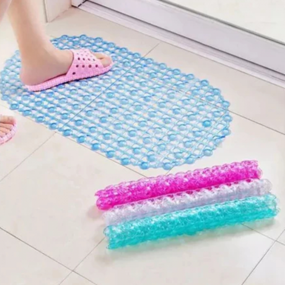 Tapete Bolha Box Banheiro Antiderrapante Ventosa Borracha 100% PVC Colorido Chuveiro Colorido