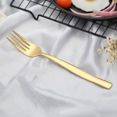 Kit 6 Garfo Dourado Forquilha De Aço Inoxidável De Alta Qualidade