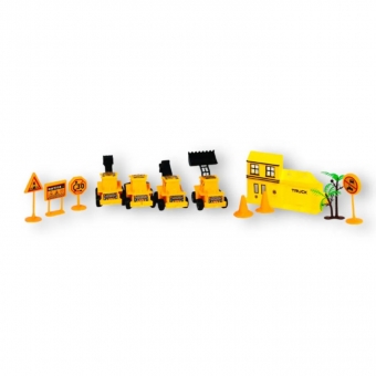 Brinquedo Kit Trator De Construção 12 Peças