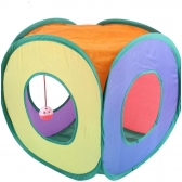 Cubo De Gato Rolante Aberto Tunel Interativo Pet Retratil tunel