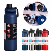 Garrafa Térmica 800ml garrafa espacial Quente Frio Com Isolamento Térmico De Grande Capacidade Azul