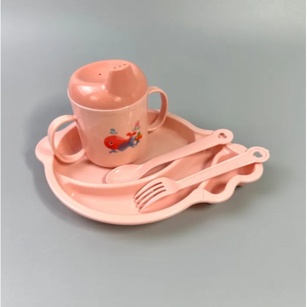 Conjunto Refeição Infantil Completo 4 Peças – Ideal para Primeiras Papinhas e Aprendizado Envio Aleatorio