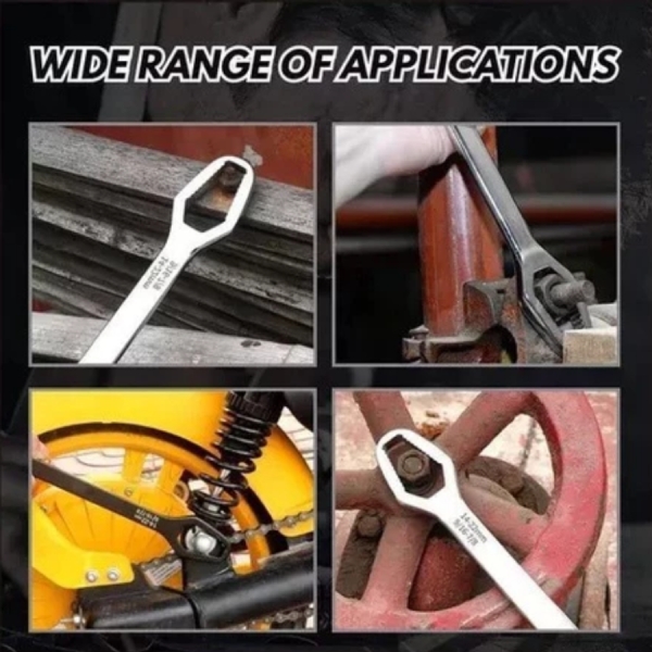 Chave Boca Fixa Aço Universal 8 a 24mm Cabeça Dupla Torx Ferramenta Resistente Multifuncional