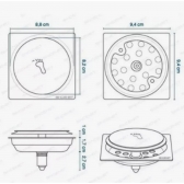 Ralo Para Banheiro 10x10 Click Preto Fosco Inteligente Popup