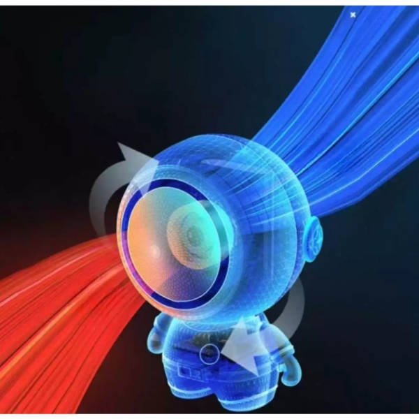 Mini Ventilador Astronauta Portátil Sem Fio De Mão Usb