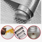 Papel Aluminio Adesivo Parede Cocina Resiste Calor 0.4x3m A0