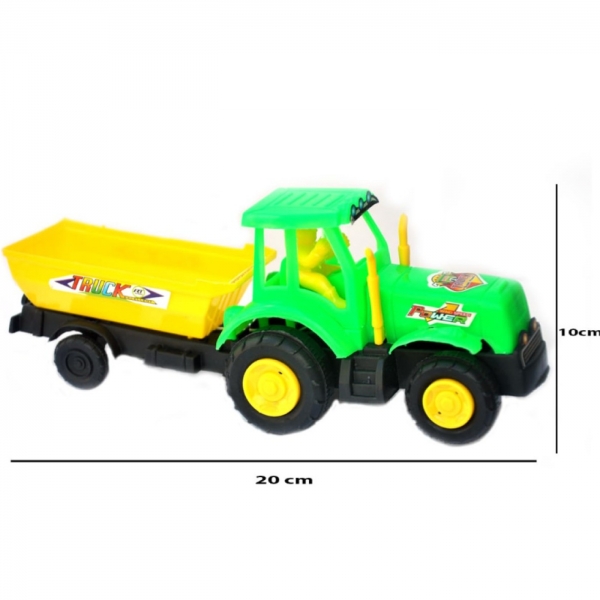 Trator De Plástico Resistente Design Realista Brinquedo