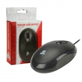 Mouse Óptico Ergonômico C/ 1000 Dpi Plug And Play 5+ Office Cor Preto