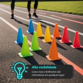 Kit 5 Cones Agilidade Treinamento Funcional Exercícios
