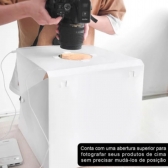 Mini Estúdio Fotográfico com Luz LED USB Portátil Para Foto de Produto Fundo Branco e Preto Incluso - envio imediato