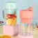 Copo Caneca Liquidificador Mini Juicer 500ML com 6 laminas com tampa e canudo Recarregavel Portatil
