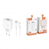 Carregador Turbo de Celular 25W Duplo Entrada Tipo C/ IOS/ V8 Hmaston Y24-1/2/3 Original