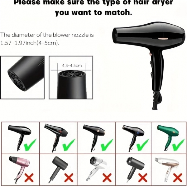 Difusor De Ar para Secador Em Silicone Adaptador Definidor de Cachos Retrátil Universal