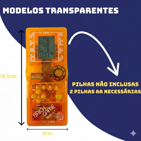Kit com 30 Super Mini Game Retro Brinck Game Portátil 9999 jogos