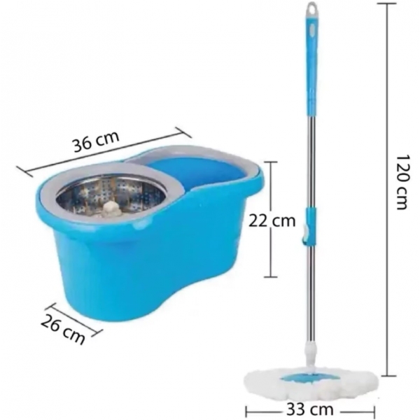 MOP INOX Giratorio (13 LITROS GRANDE) CABO FLEXIVEL SUPER ABSORVENTE Envio Aleatorio