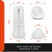 Tapioqueira Peneira e Armazena Polvilhador De Tapioca Armazena Beiju - Diversas Cores - NL