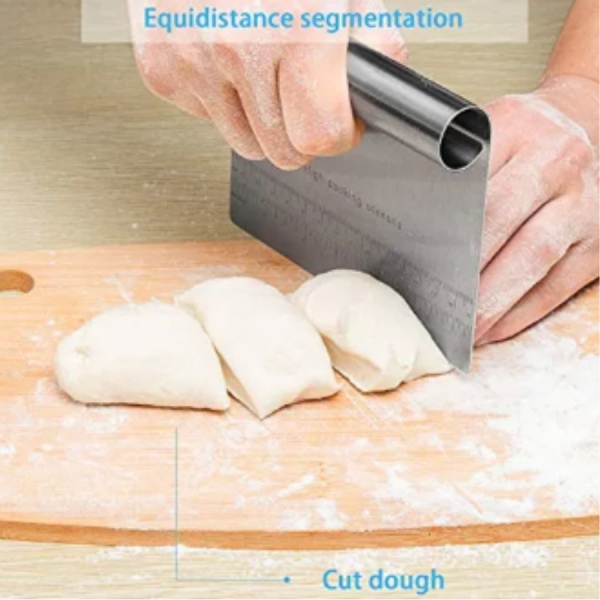 Espátula Para Massas Com Regua 15CM Chocolate Legumes Aço Inox Confeiteiro Alisador Bolo