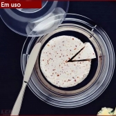 Queijeira Porta Queijo De Inox Prato Bolo Grande