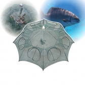 Armadilha Covo Peixe Isca Viva Lambaris Camarões 90x90cm/ peixes com 8 entradas Rede Retrátil
