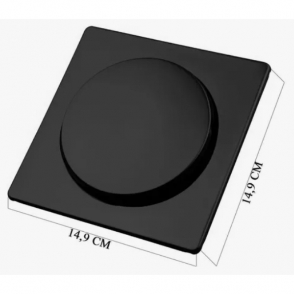 Ralo Click Para Banheiro 15x15 Preto Fosco Inteligente