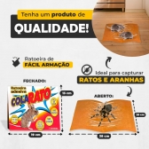 Kit 20 Unidades Ratoeira Adesiva Cola Forte Pega Rato Roedor