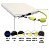 Carregador Portátil Pineng Power Bank 5000mah com adaptador iPhone,V8