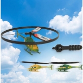 Helicóptero De Brinquedo Com Lançador À Corda Puxa Voa