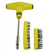 Jogo Chave Tipo T + Bits + Soquete Canhão 21pçs