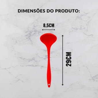 Kit 2 Concha De Feijão Em Silicone 28,6 Cm Grande Reforçado Cozinha e Pinça Pegador Culinário Silicone 27 Cm Multiuso In