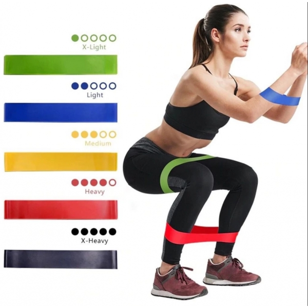 Kit 5 Mini Bands Faixas Funcional Exercícios Fitness