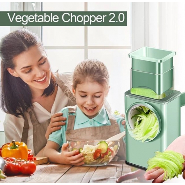 Ralador Cortador De Legumes E Verduras Fatiador De Queijo Giratótio 3 EM 1