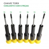 Mini Ferramentas De Precisão Jogo De Chaves Torx 6 Peças