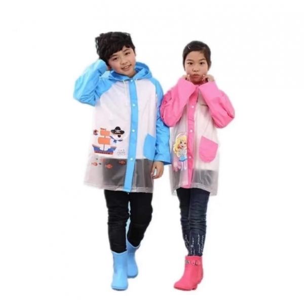 Capa De Chuva Infantil Reforçada Tamanho 10 Impermeável Menina Menino Escolar