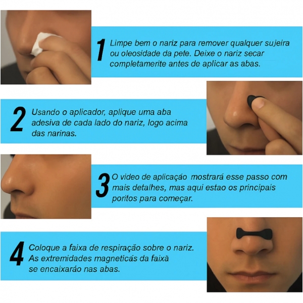 Expansor Nasal Anti-Ronco Para Respiração Silencioso e Confortável Anti-Ronco e Congestão