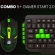 Kit Teclado E Mouse Gamer KG-03R Nemesis Start 2.0 Preto E Verde Mais Mouse Pad Gamer Nemesis