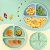 Kit 6 Alimentação Bebê Silicone Prato Babador Copo Tigela Cor Azul Introdução Alimentar infantil