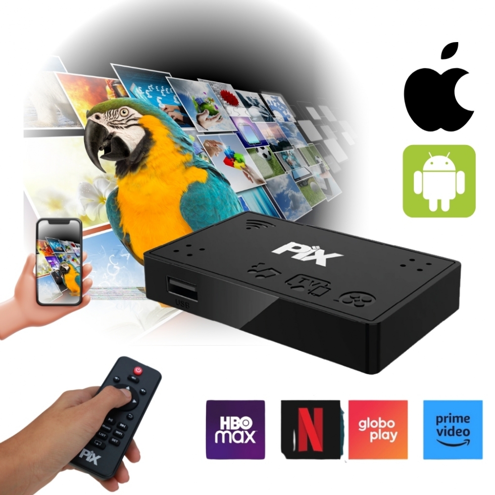Screencaster Para TV | Espelhamento Celular Android iOS | HDMI Full HD
