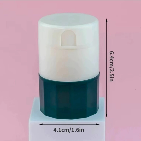 Porta Comprimido Multiuso Com Cortador E Amassador Armazenamento Duplo