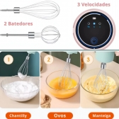 Batedor Elétrico De Ovo Grande Com Mixer 3 velocidades