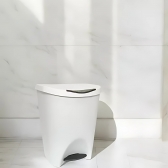 Kit Desentupidor Manual De Pia Vaso Ralo Cano Esgoto E Lixeira 15l Cesto Pedal Lixo Banheiro Resistente Escritório