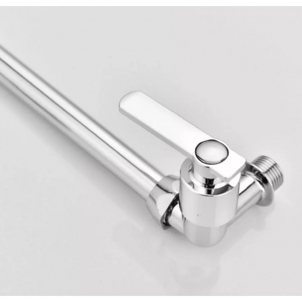 Torneira Cozinha Gourmet Bancada Parede Flexível 1/4 Volta Cromo