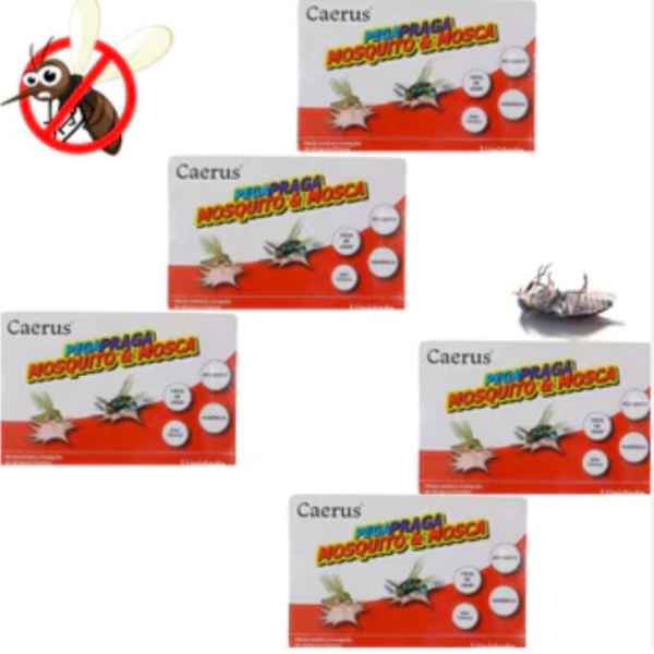 Kit 50 Pega Moscas E Pernilongos Insetos Cola Mosquito
