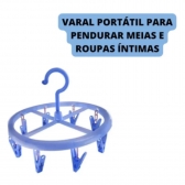Varal Circular Para Roupas Intimas Cueca Calcinha Meia 08 Prendedores para Lavanderia